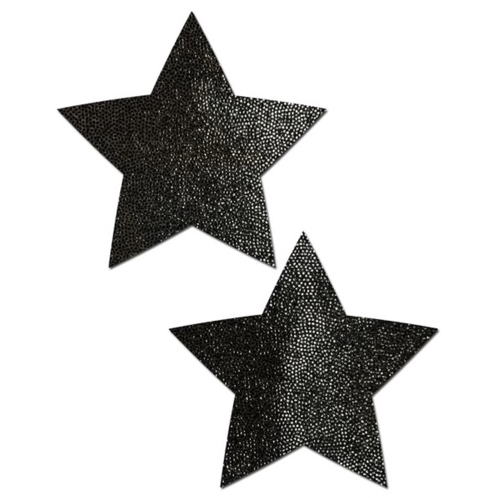 Pastease Black Liquid Star Nipple Pasties